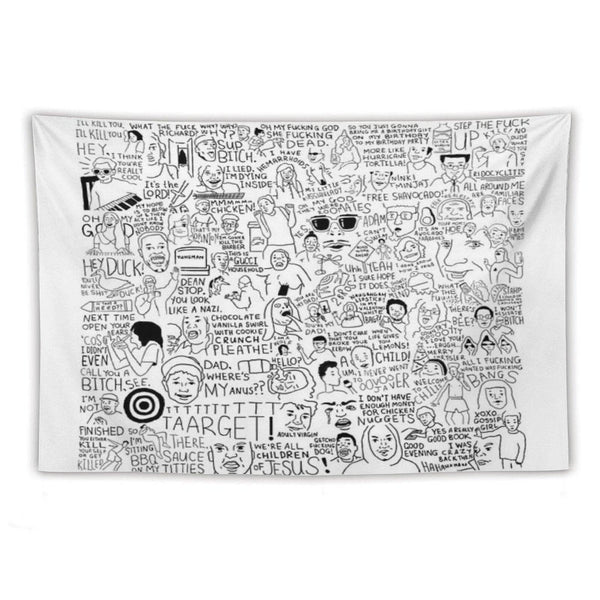 An Ultimate Vine Compilation But Instead of A Video Its Just Terribly Drawn Tapestry