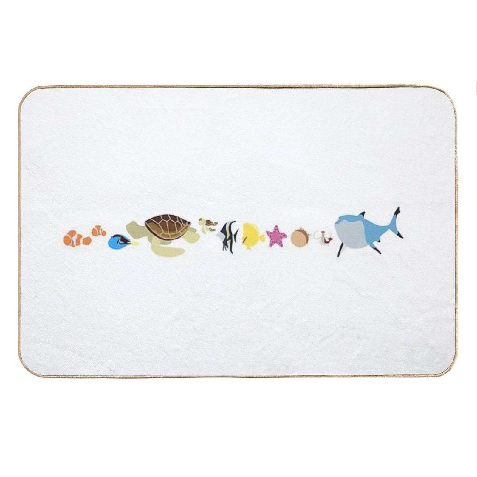 Finding Nemo Character Illustration Bath Mat