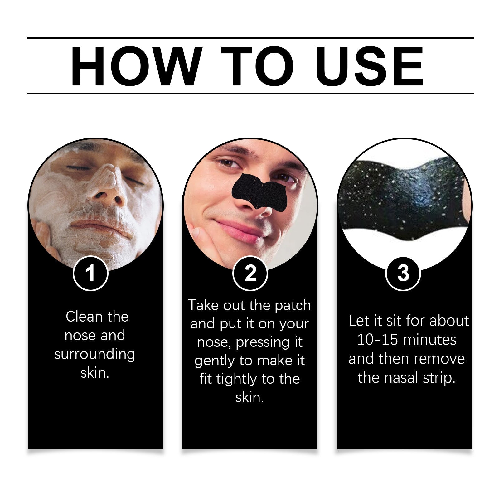 Men Blackhead Pore Patch For Pore Cleansing Gentle And Non-Tight Facial Oil Control To Reduce Acne