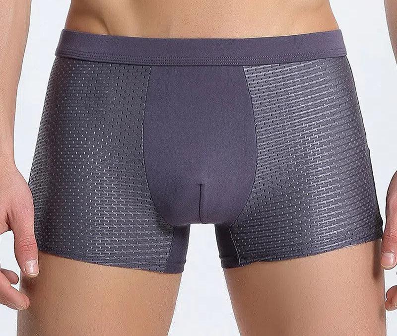 Men's ice silk flat corner pants with breathable mesh thin underwear and men's four corner underwear