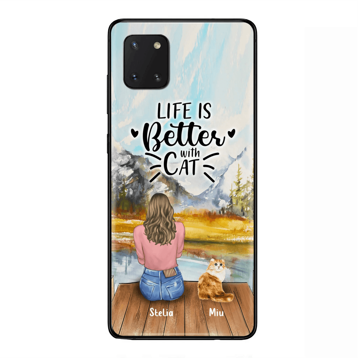 Custom Personalized Cat Mom Phone Case - Gifts For Cat Lovers With Upto 4 Cats - You Had Me At Meow - Case For iPhone, Samsung And Xiaomi