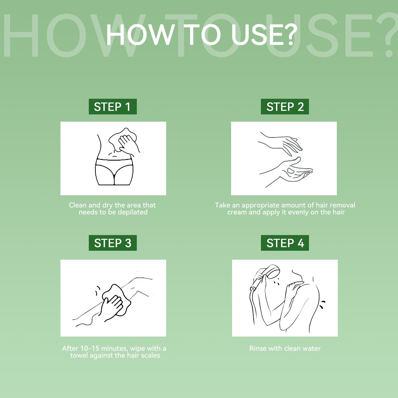 Avocado Hair Removal Cream Armpit Hair Leg Hair Moisturizing Gentle Skin Friendly Non-Irritating Clean Hair Removal Cream