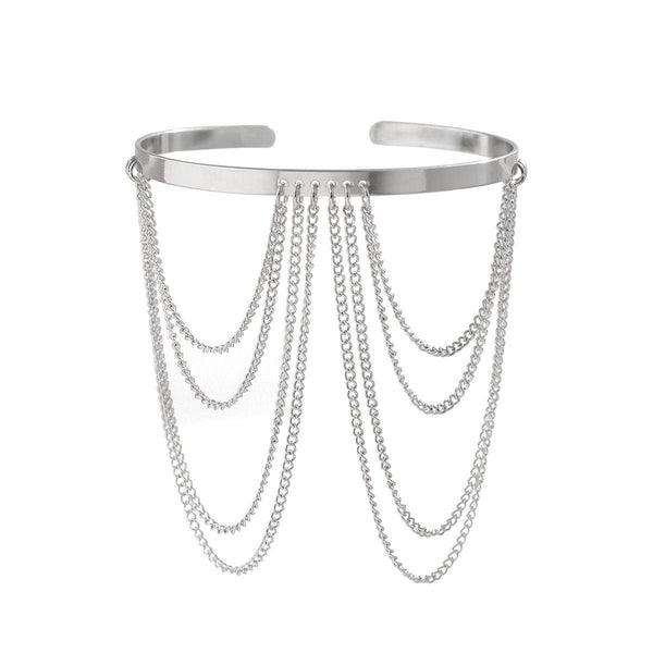 Punk style chain arm bracelet ethnic arm chain with adjustable opening