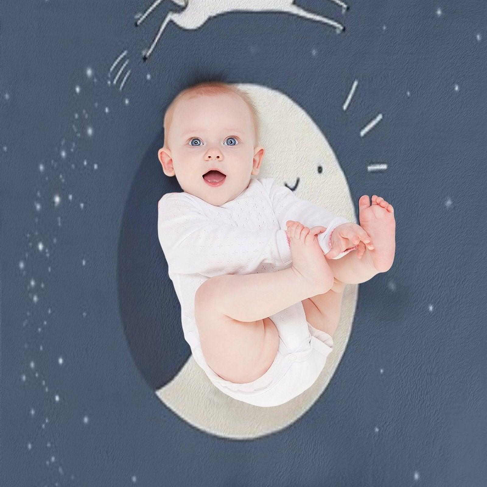 Over The Moon-icorn Throw Blanket