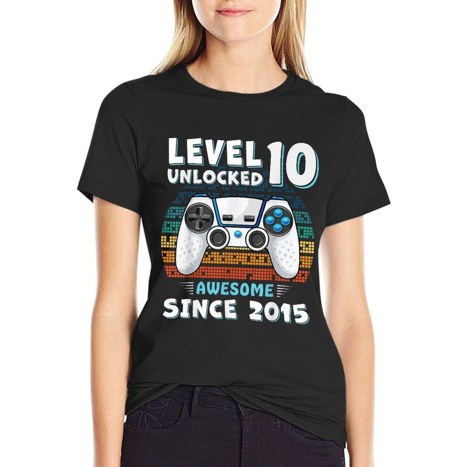 10 Year Old BDay Decorations Son Boy 10yr 2015 10th Birthday T-Shirt
