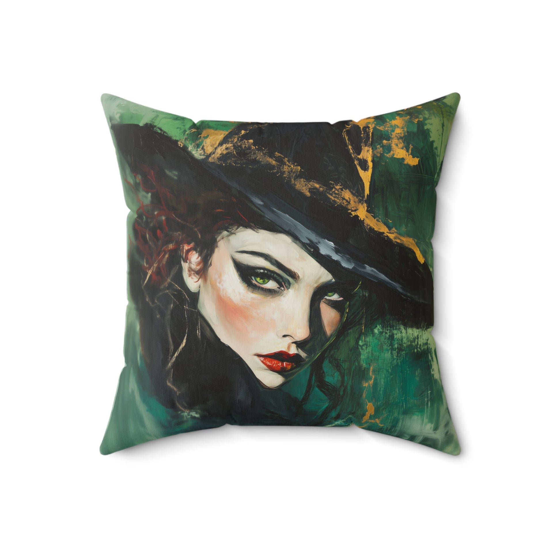Microsuede Cushion / Halloween Art / Witch - Eve /