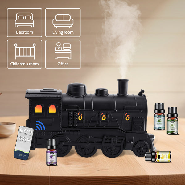 550ML Large Capacity Essential Oil Diffuser for Home | 12 Essential Oils Included, Remote Control