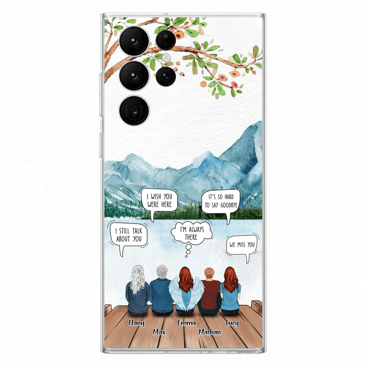 Custom Personalized Memorial Phone Case - Upto 5 People - Best Gift For Family - Case For Iphone & Samsung
