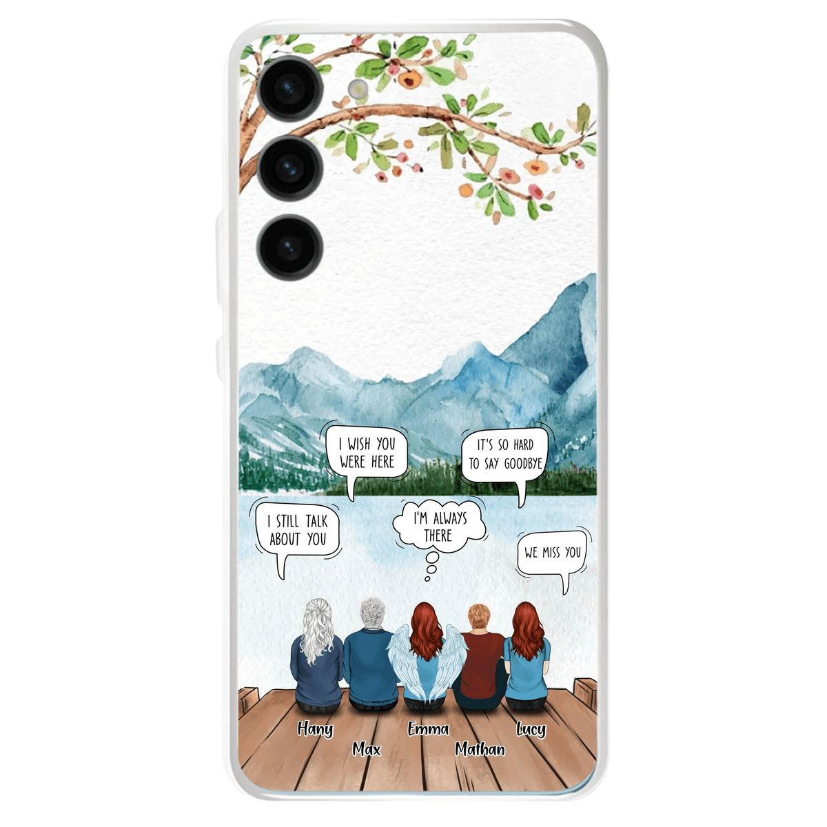 Custom Personalized Memorial Phone Case - Upto 5 People - Best Gift For Family - Case For Iphone & Samsung
