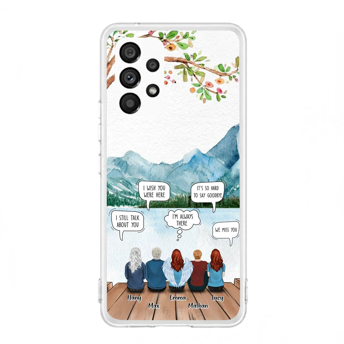 Custom Personalized Memorial Phone Case - Upto 5 People - Best Gift For Family - Case For Iphone & Samsung