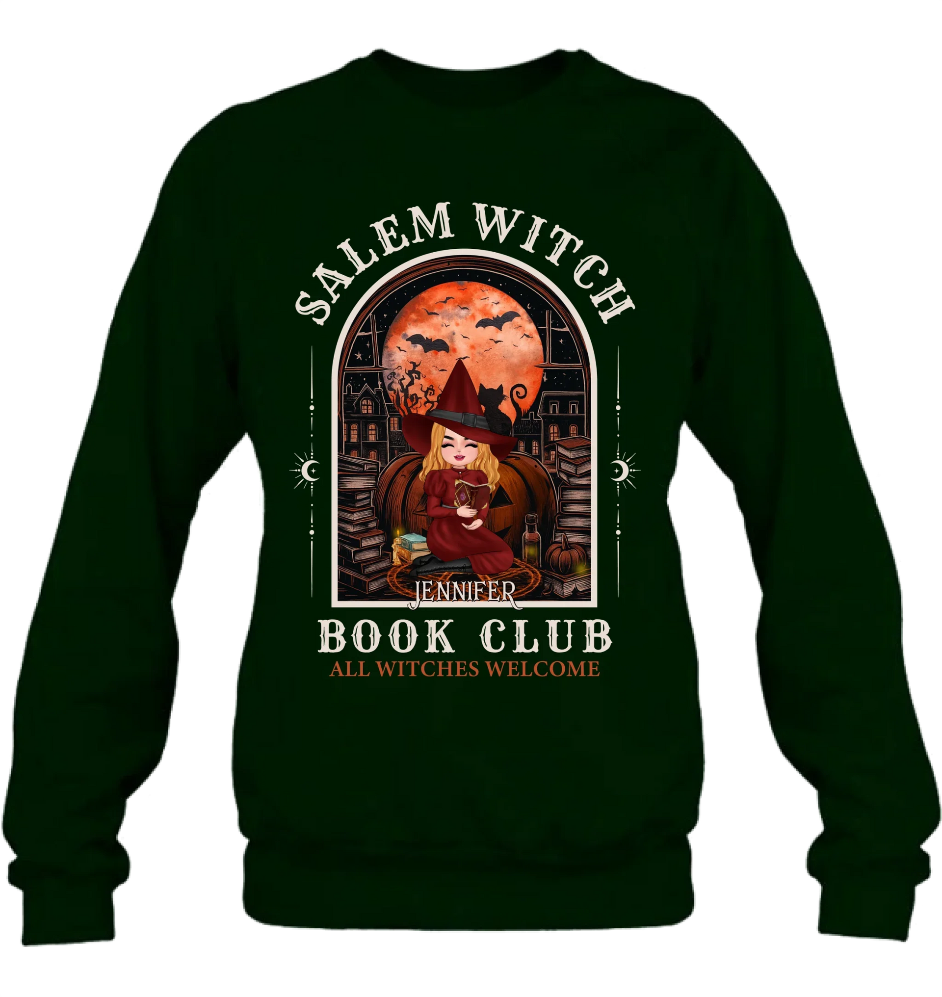 Personalized Salem Witch Book Club T-Shirt/Long Sleeve/Sweater/Hoodie - Gift Idea For Book Lover - All Witches Welcome