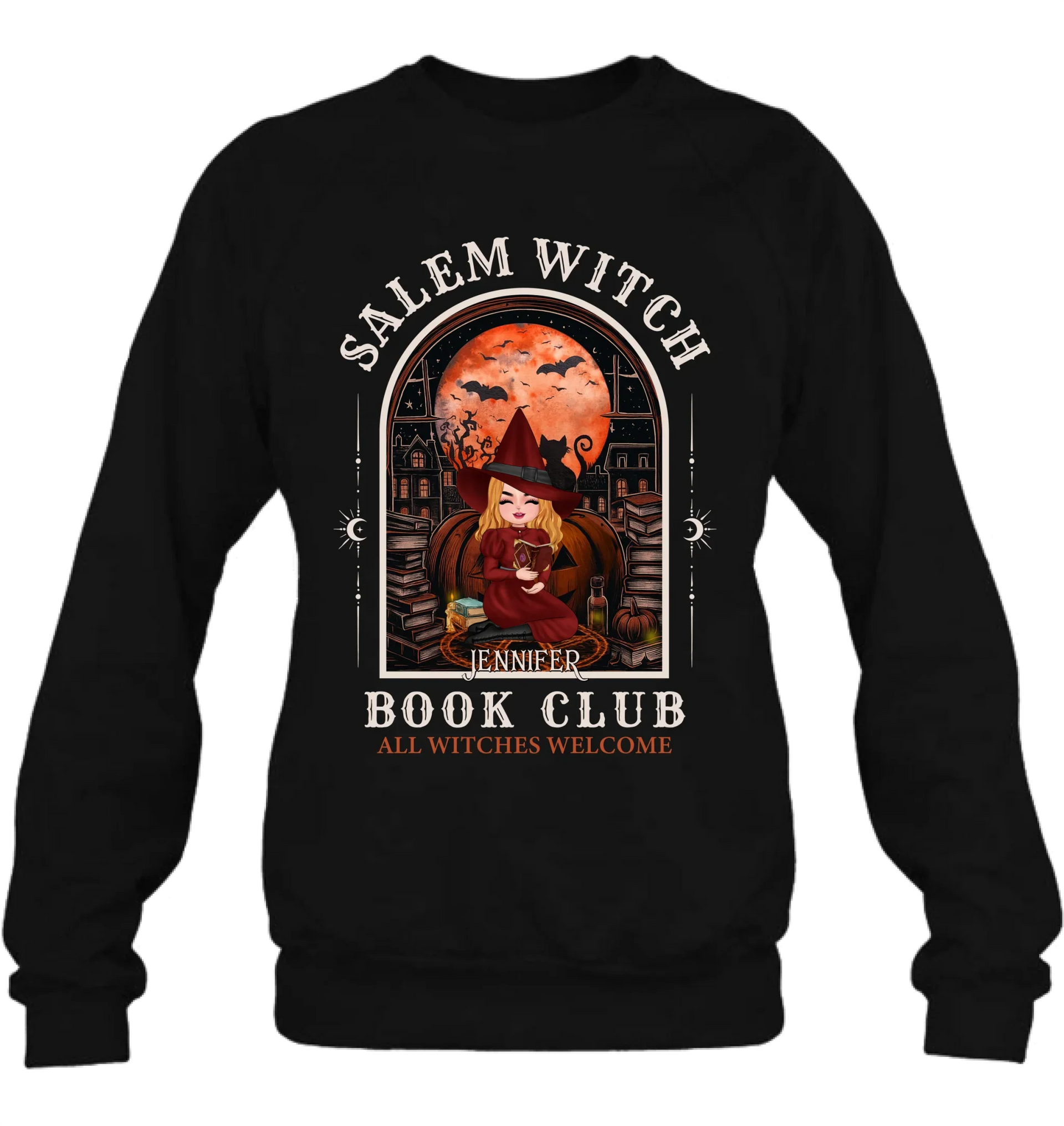 Personalized Salem Witch Book Club T-Shirt/Long Sleeve/Sweater/Hoodie - Gift Idea For Book Lover - All Witches Welcome