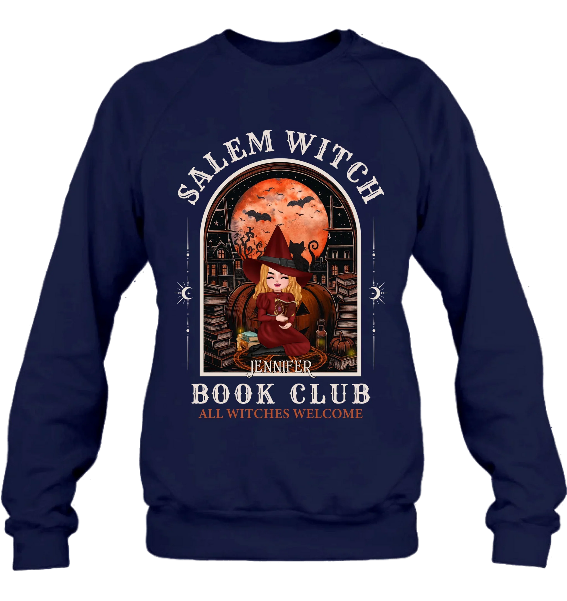 Personalized Salem Witch Book Club T-Shirt/Long Sleeve/Sweater/Hoodie - Gift Idea For Book Lover - All Witches Welcome
