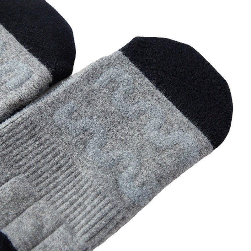 Heating socks, warm electric socks, USB charging long tube skiing socks, men's and women's winter heating and foot warming socks