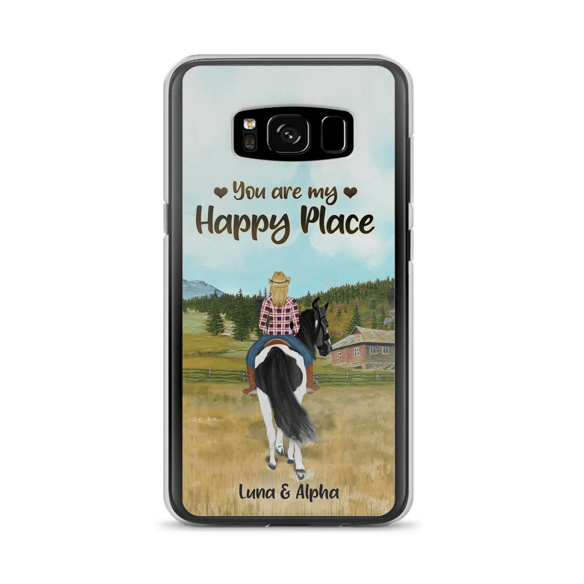 Custom Personalized Horse Riding Phone Case - You Are My Happy Place - Case Phone For iPhone And Samsung