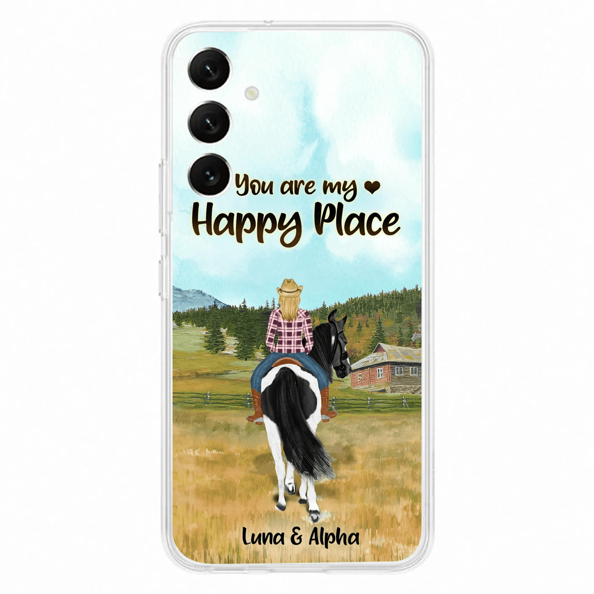 Custom Personalized Horse Riding Phone Case - You Are My Happy Place - Case Phone For iPhone And Samsung