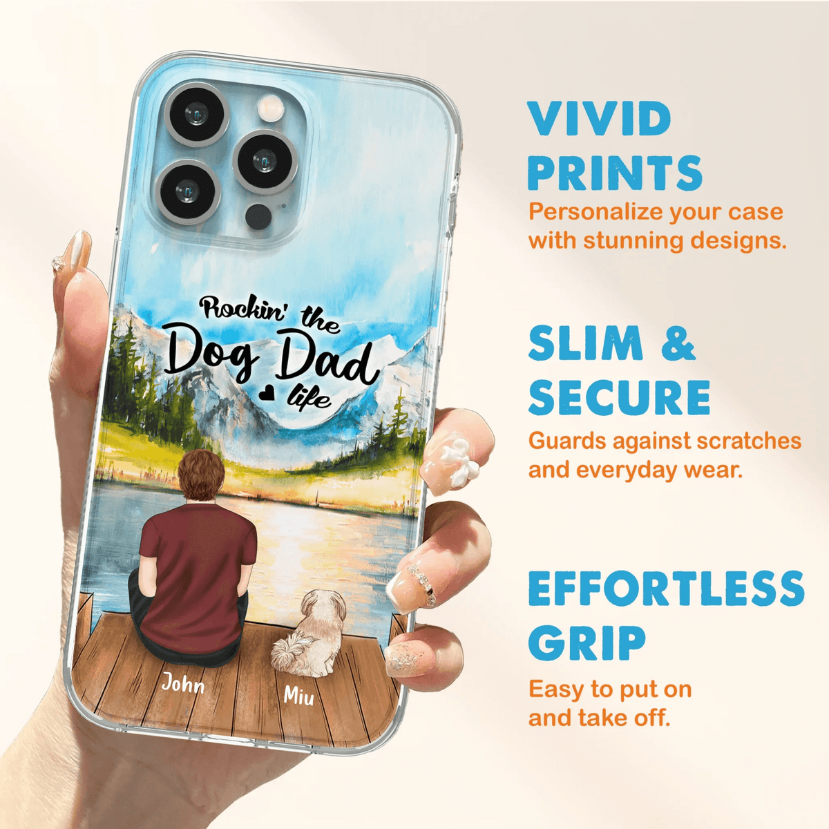 Personalized Pet Mom/Dad Phone Case - Chubby or Slim with up to 7 Pets