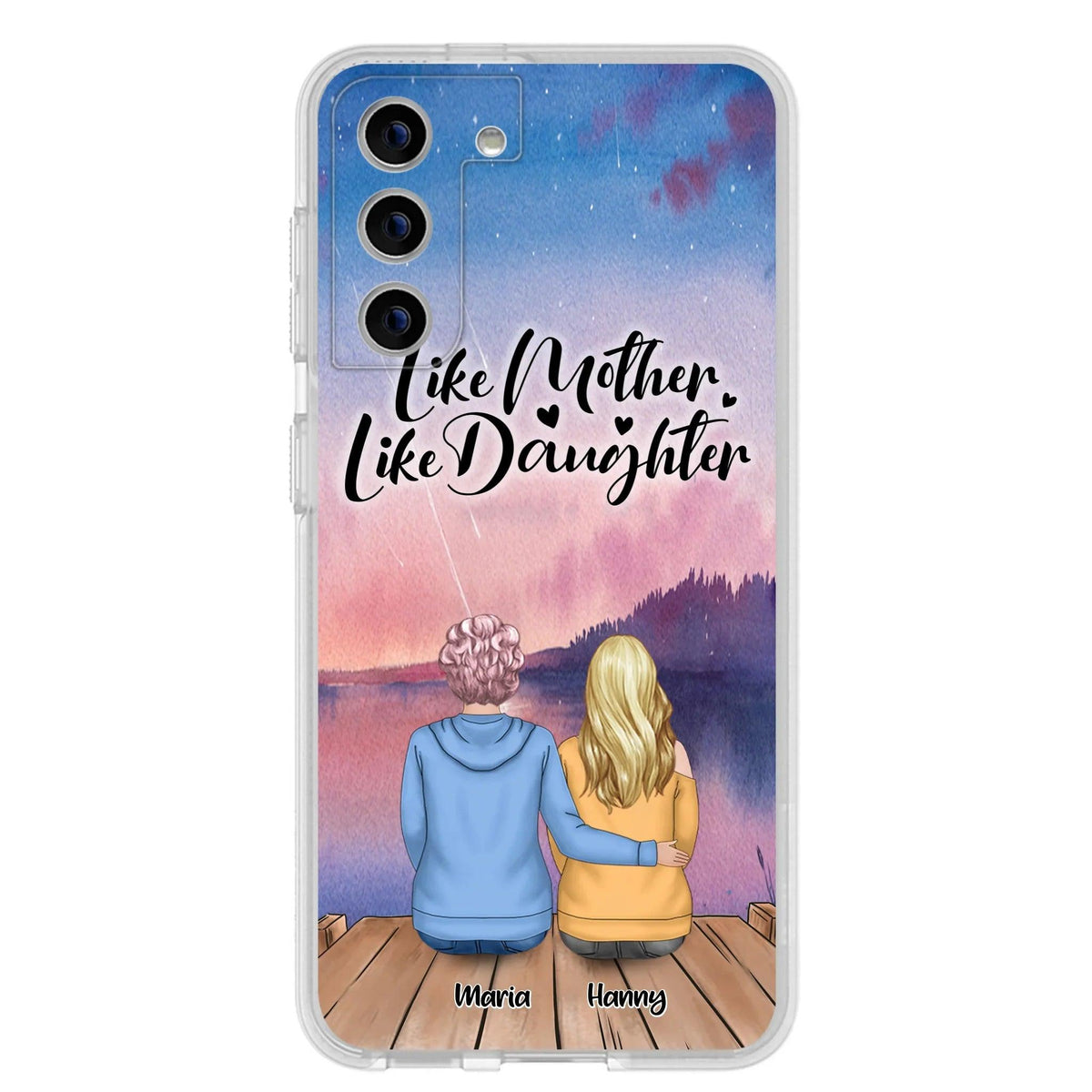 Custom Personalized Mom Phone Case - Gifts For Dog Lovers With Upto 3 Dogs - Like Mother Like Daughter