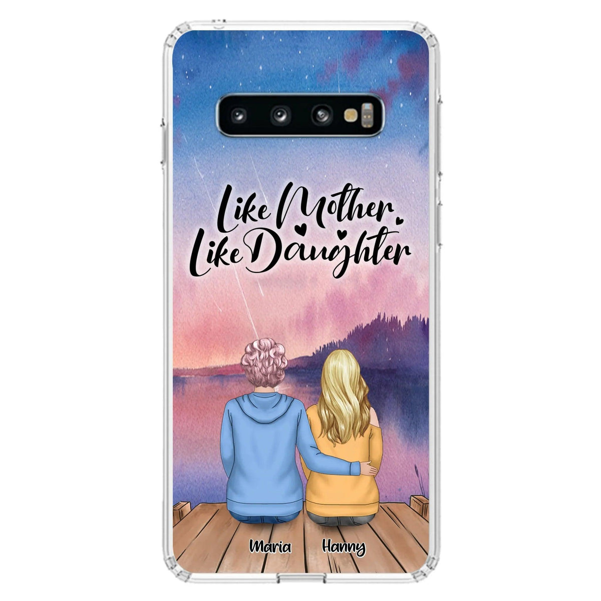Custom Personalized Mom Phone Case - Gifts For Dog Lovers With Upto 3 Dogs - Like Mother Like Daughter