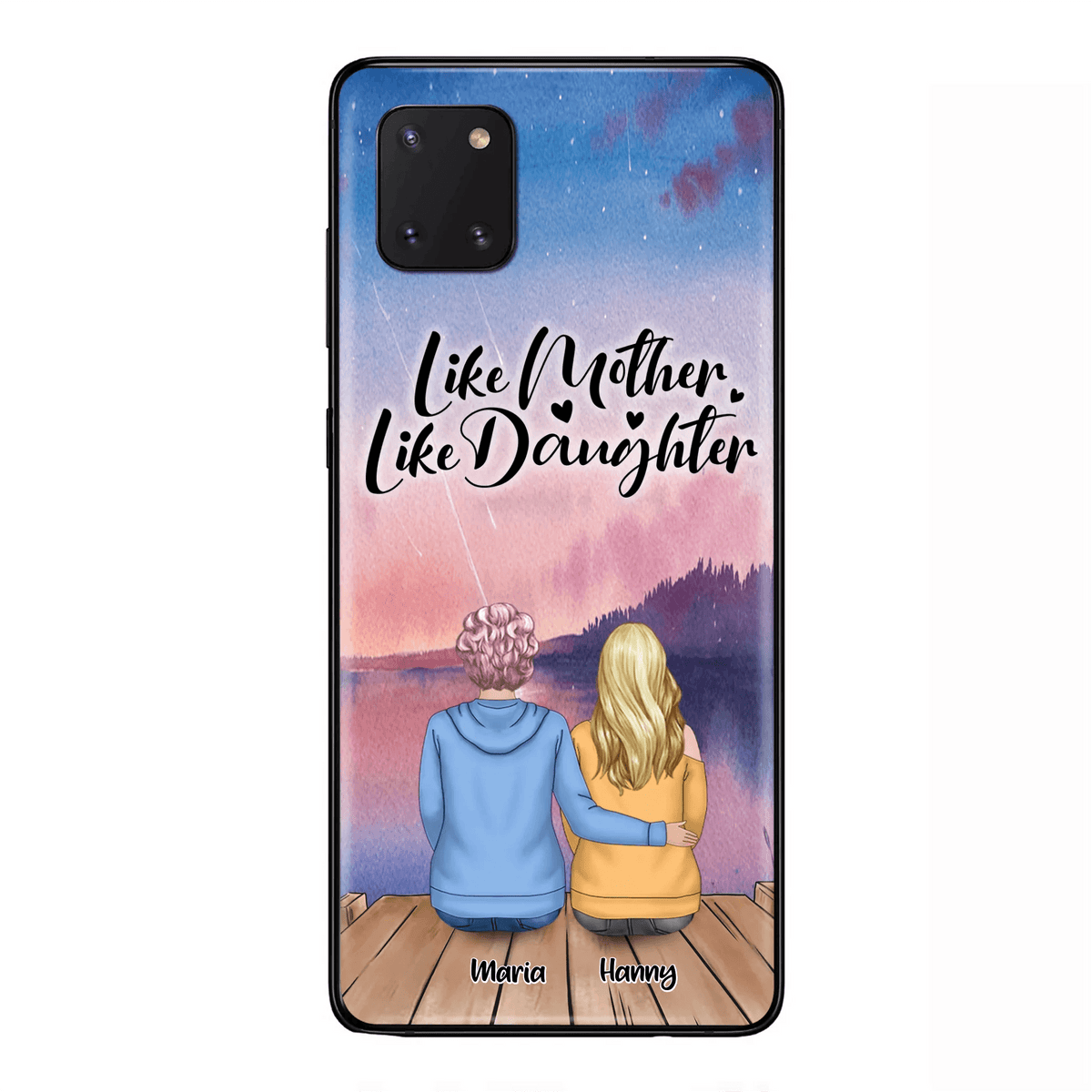 Custom Personalized Mom Phone Case - Gifts For Dog Lovers With Upto 3 Dogs - Like Mother Like Daughter