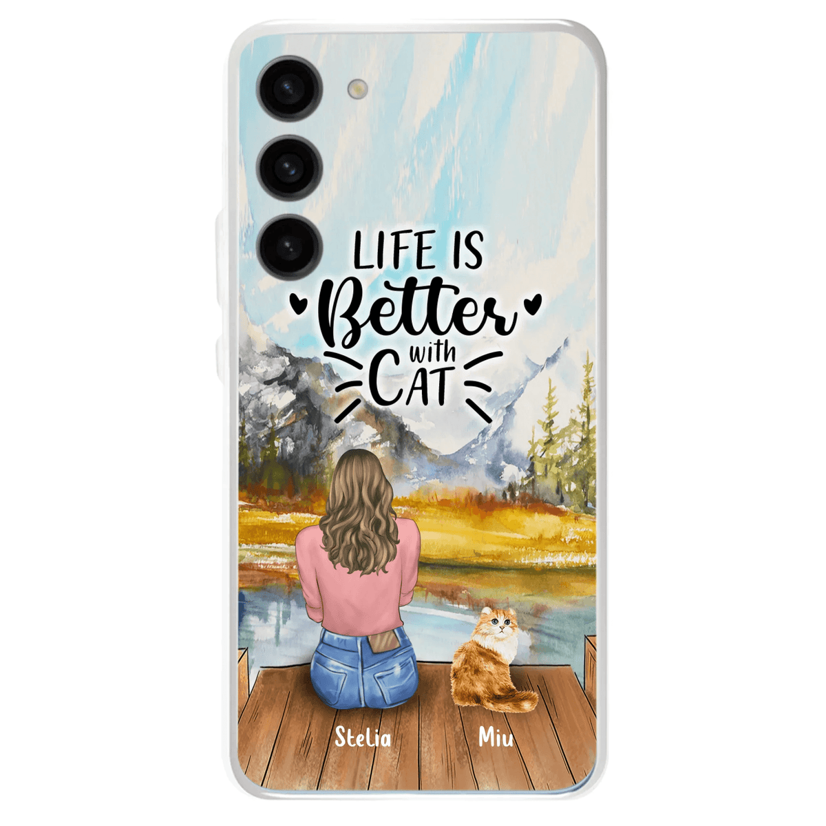 Custom Personalized Cat Mom Phone Case - Gifts For Cat Lovers With Upto 4 Cats - Home Is Where The Paws Are - Case For iPhone, Samsung