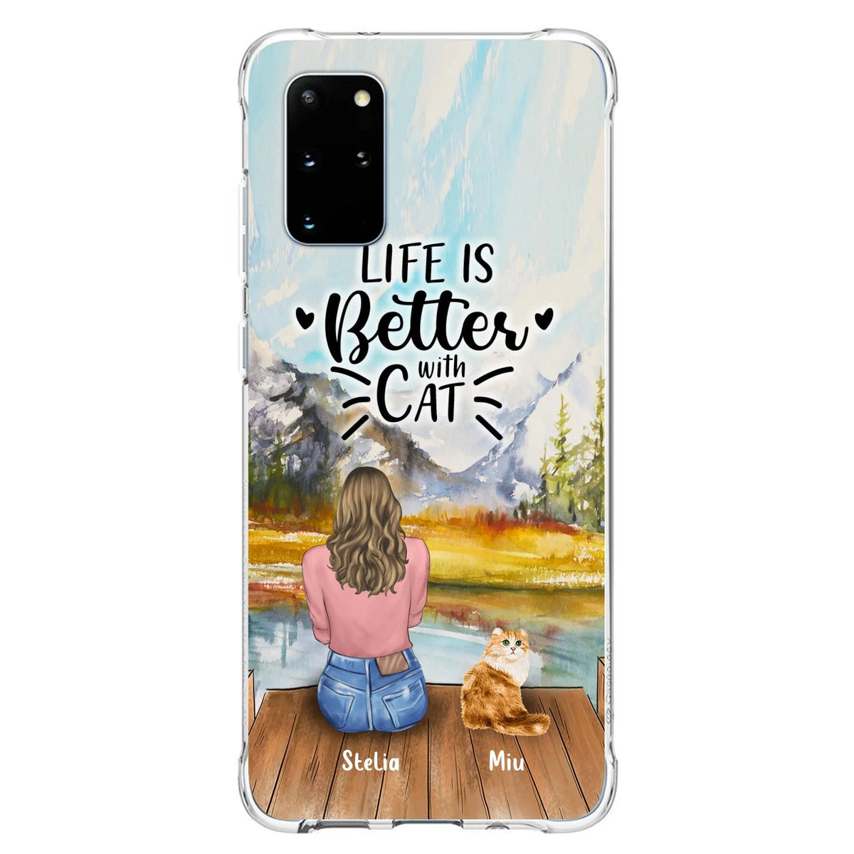 Custom Personalized Cat Mom Phone Case - Gifts For Cat Lovers With Upto 4 Cats - Home Is Where The Paws Are - Case For iPhone, Samsung