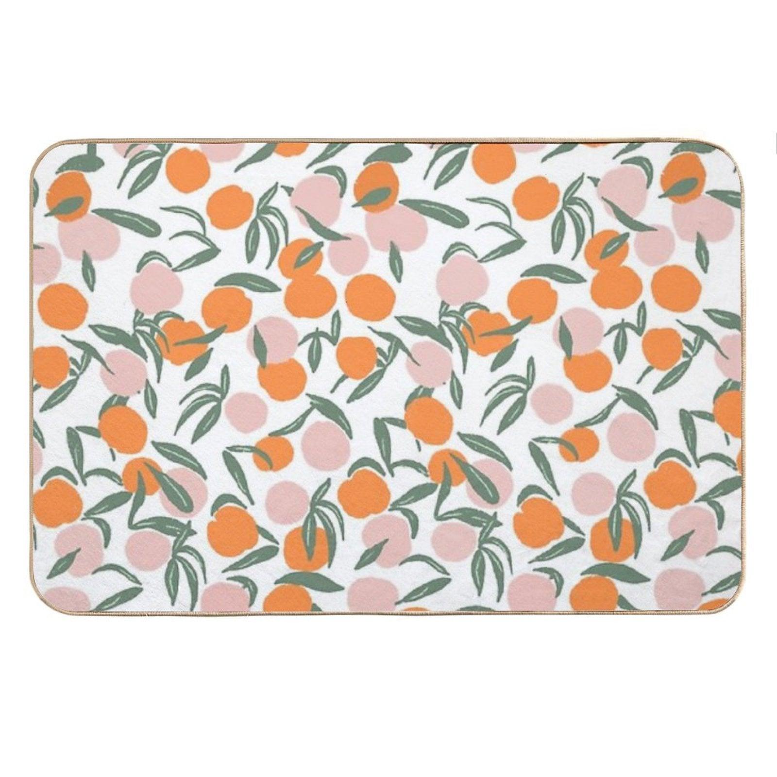 Peach Pattern Bath Mat
