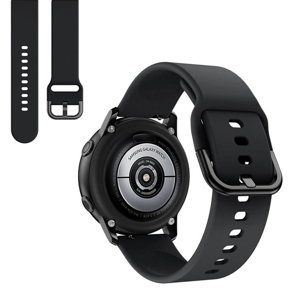Suitable for Samsung Galaxy Watch Active2 Solid Color Silicone Strap 20/22mm Universal Strap
