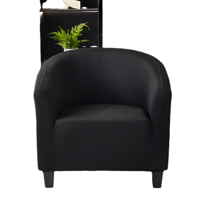 Elastic solid color semi-circular sofa cover, internet cafe, sand caf é, hotel leisure booth, all inclusive, single sofa chair cover