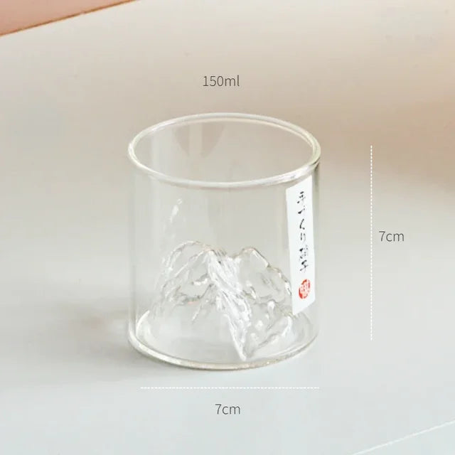 Small Transparent Glass Coffee Cup Mountain Glass Whisky Heat Resistant Tea Drink Milk Juice Cup Cups Drinking Glasses