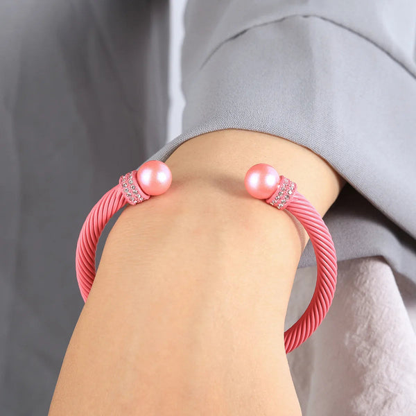 New Fancy Pearl Women's Bracelet Fashion Stainless Steel Non-fading Bracelet Personality Simple Hand Jewelry Accessories