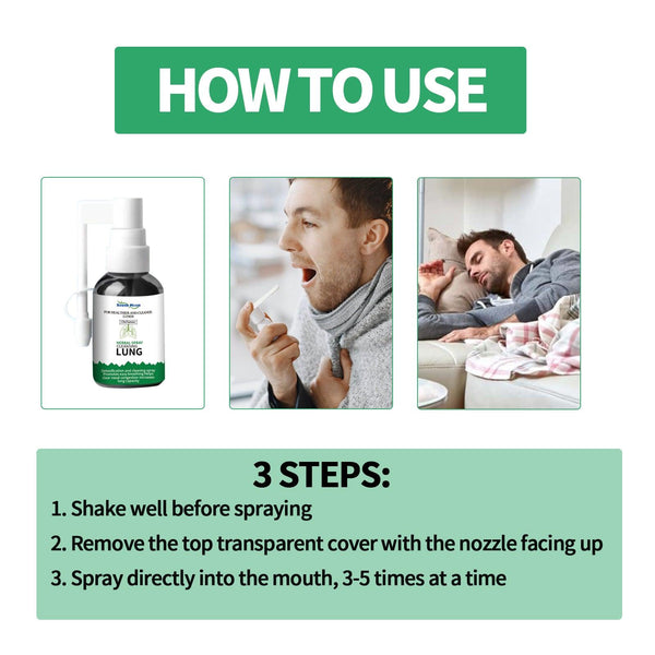 Herbal Spray Cleansing Lung, Soothe Throat And Nose Discomfort, Moisten Throat And Clear Nose Care Spray