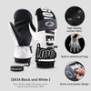 Winter warm ski gloves waterproof outdoor plush thickened windproof touch screen veneer gloves - SK34 Black-White / M