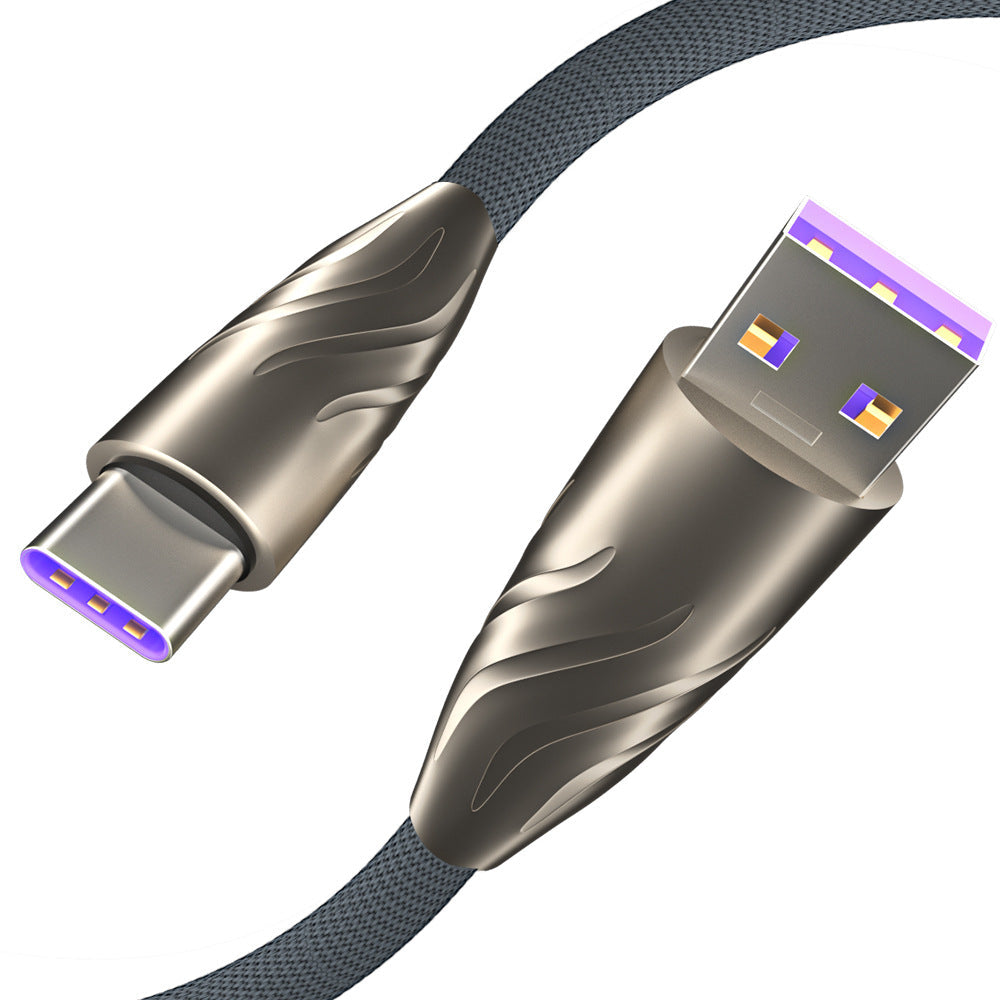5AType-c zinc alloy fast charging data cable suitable for Android charging Xiaomi Huawei phone fast charging cable durable