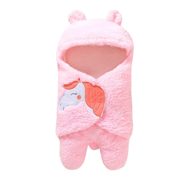 Baby's Clothing Set Cute Cartoon Warm Wrap Blanket Jumpsuit One-piece Suit