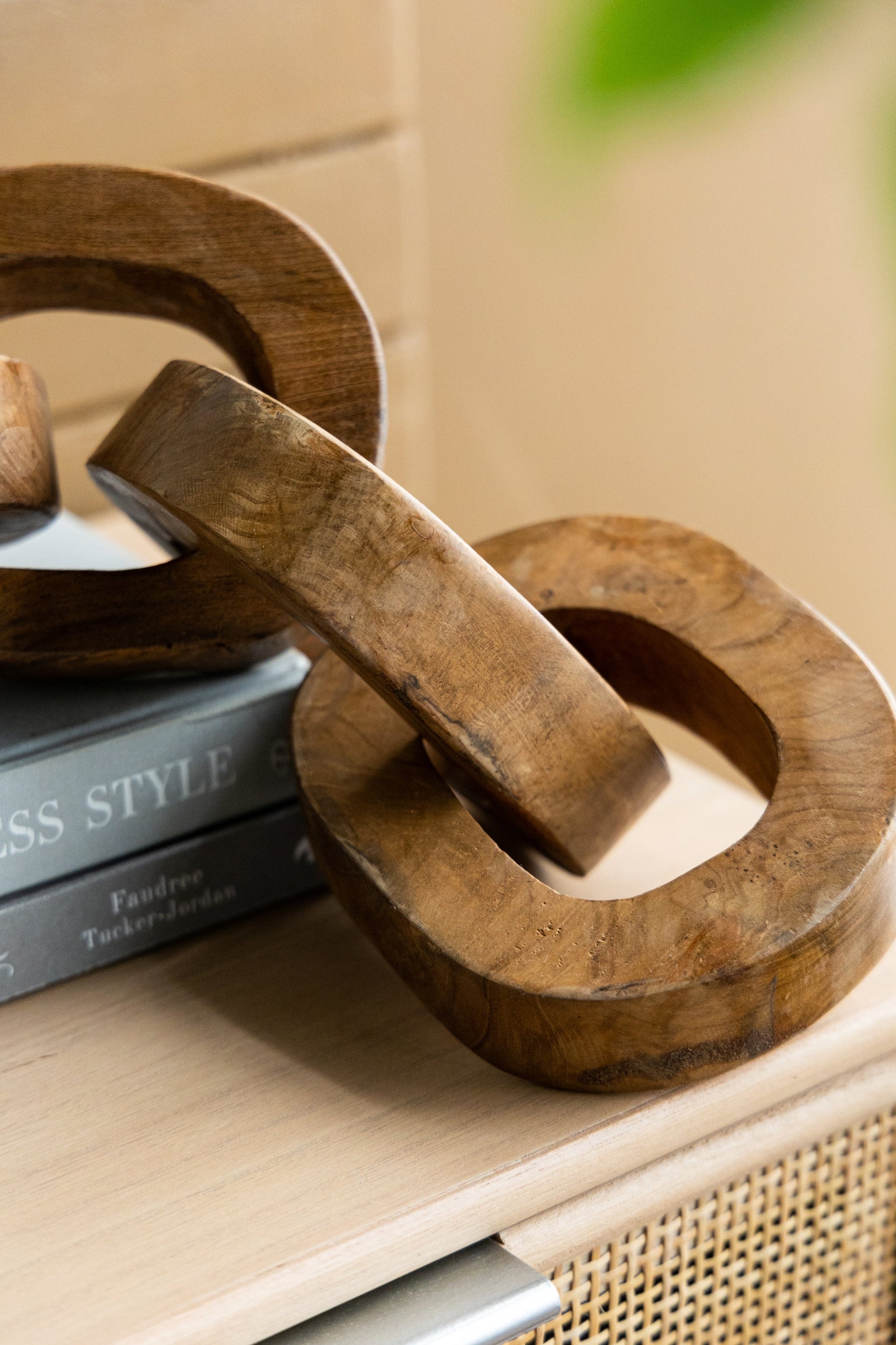 S/2 1.6x5.1x19.7' Decorative Teak Chain Decor