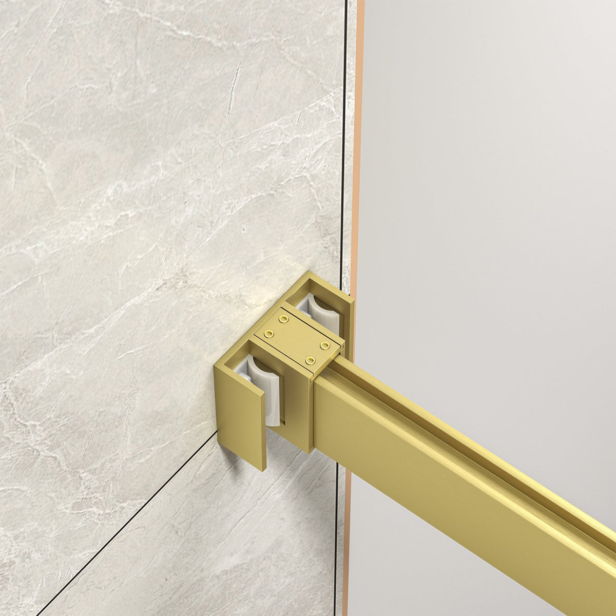 Brushed Nickel Reversible Installation Double Bypass Sliding Shower Door