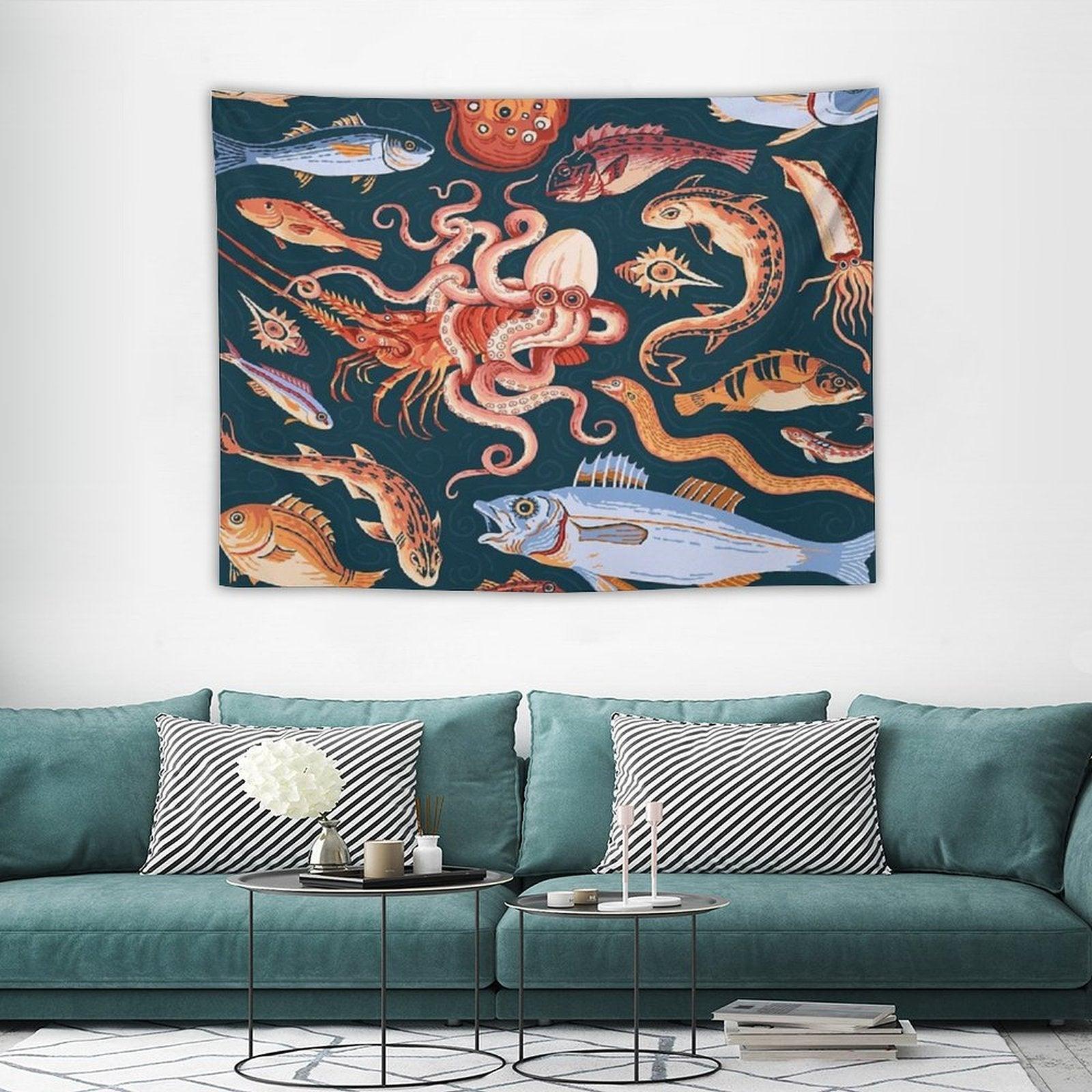Pompeii Marine Mosaic Tapestry