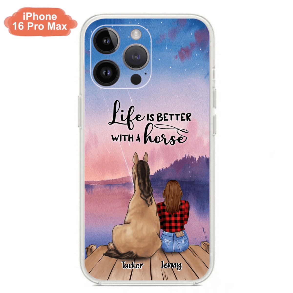 Personalized Horse/Dog Mom Phone Case - Upto 2 Horses and 3 Dogs - 9AGKN2