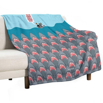 Jaws Movie Sharks Velvety-soft Throw Blanket