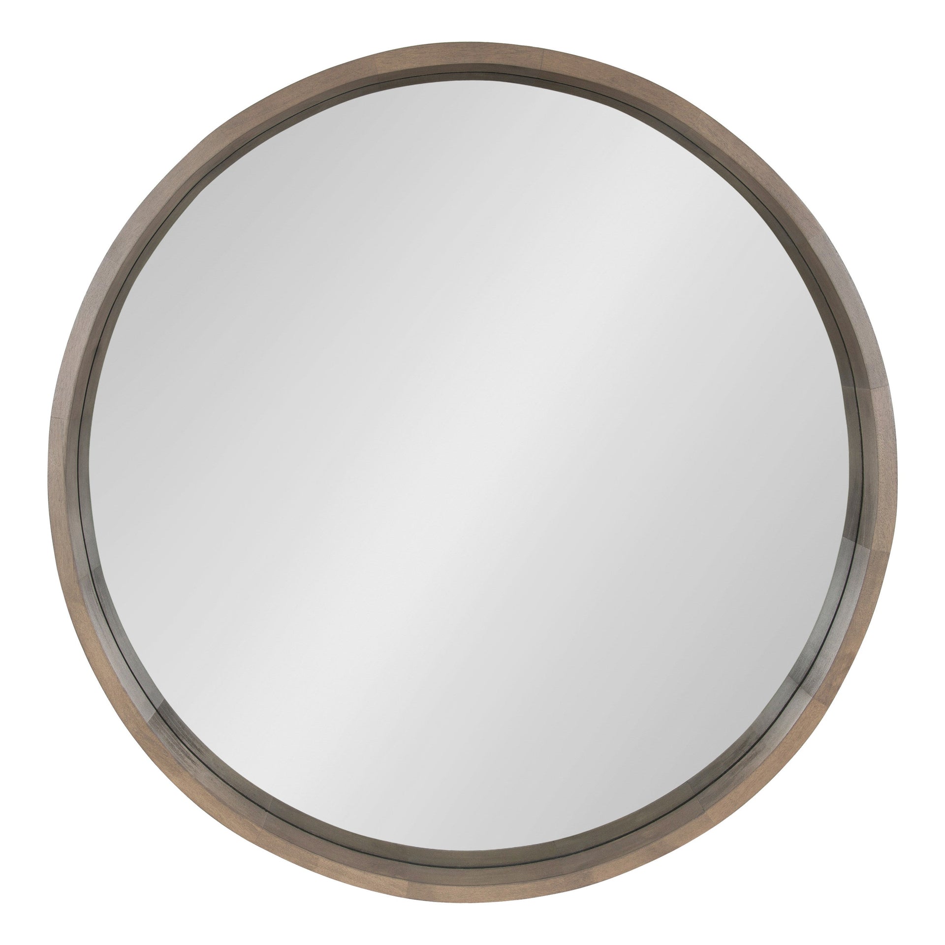 Hutton Round Wood Wall Mirror