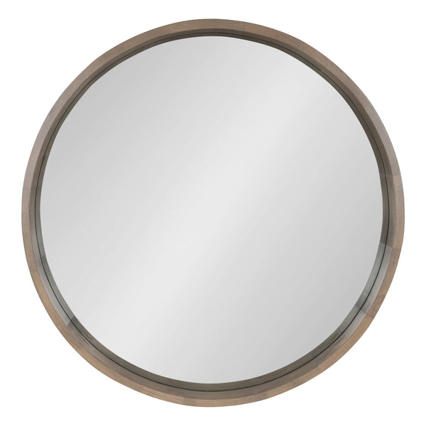 Hutton Round Wood Wall Mirror