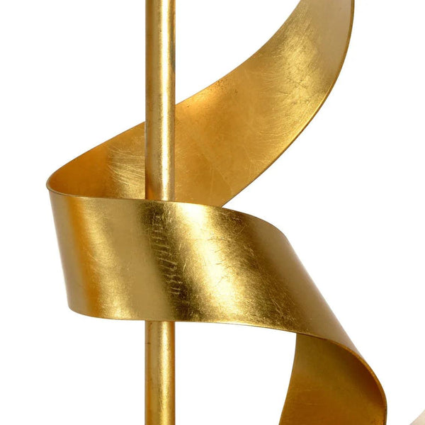 Antique Gold Ribbon Twirl Table Lamp - Gifts for You 'n Me