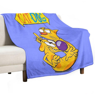 CatDog Quick-dry Throw Blanket