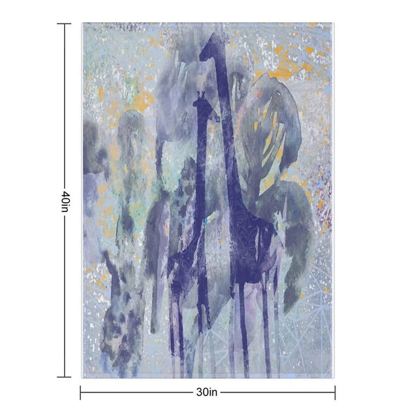 Giraffes And Trees Throw Blanket