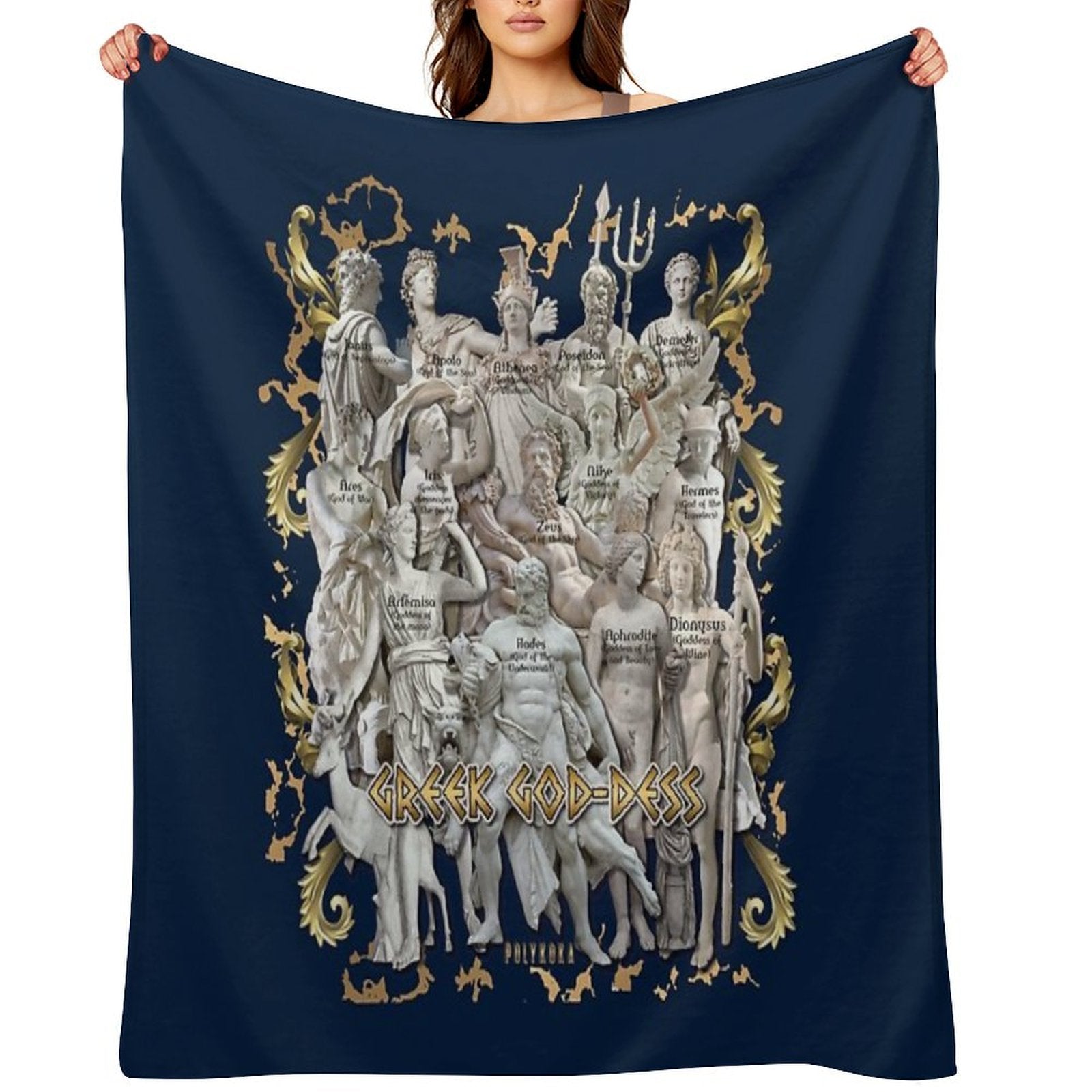 Greek God-Dess Quick-dry Throw Blanket