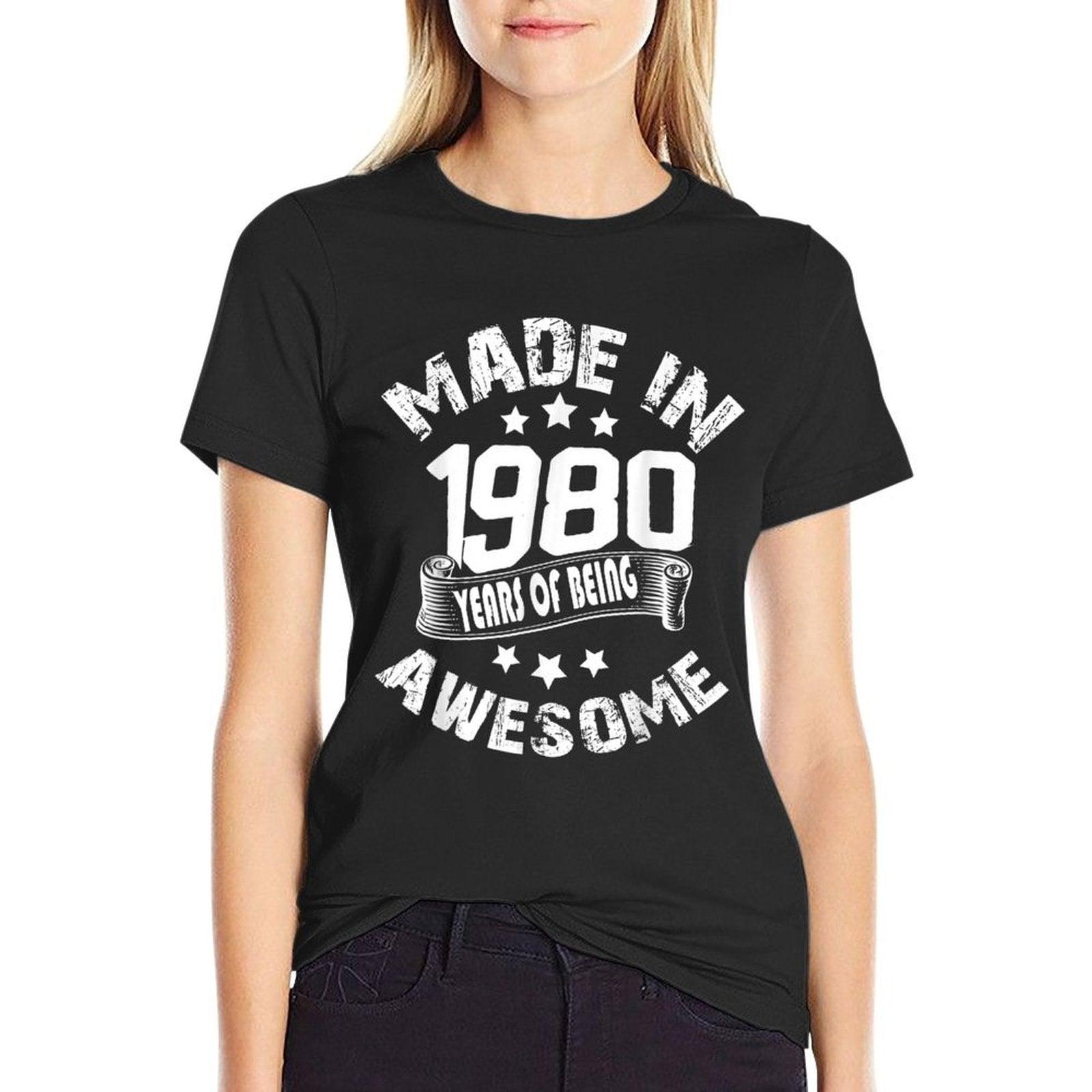 Best Made In 1980 Awesome 40th Birthday Gift Men Women Adult  Eco-friendly Material T-Shirt