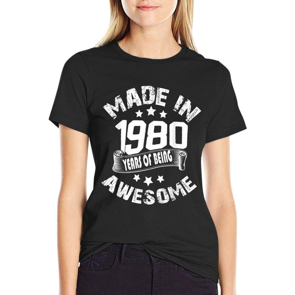 Best Made In 1980 Awesome 40th Birthday Gift Men Women Adult  Eco-friendly Material T-Shirt