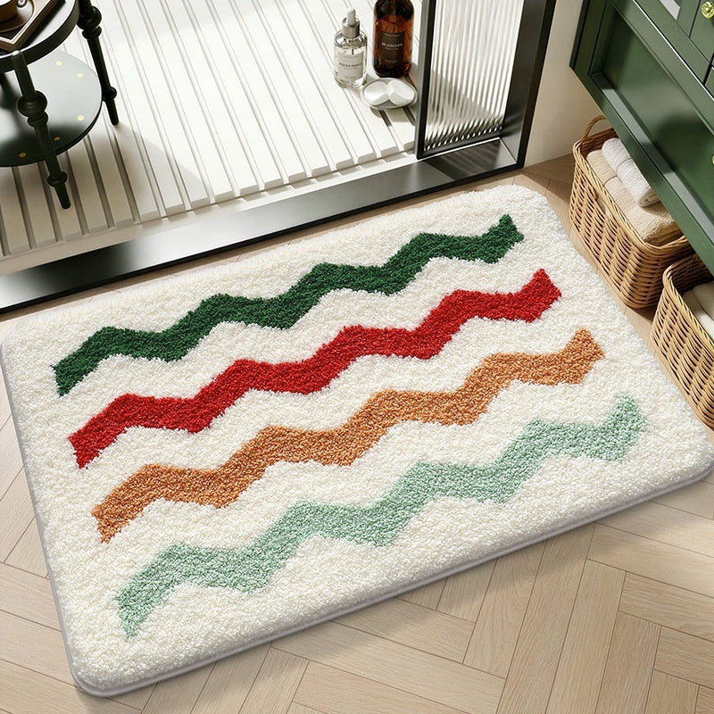 Water-absorbent Non-slip Geometric Lattice Floor Mat