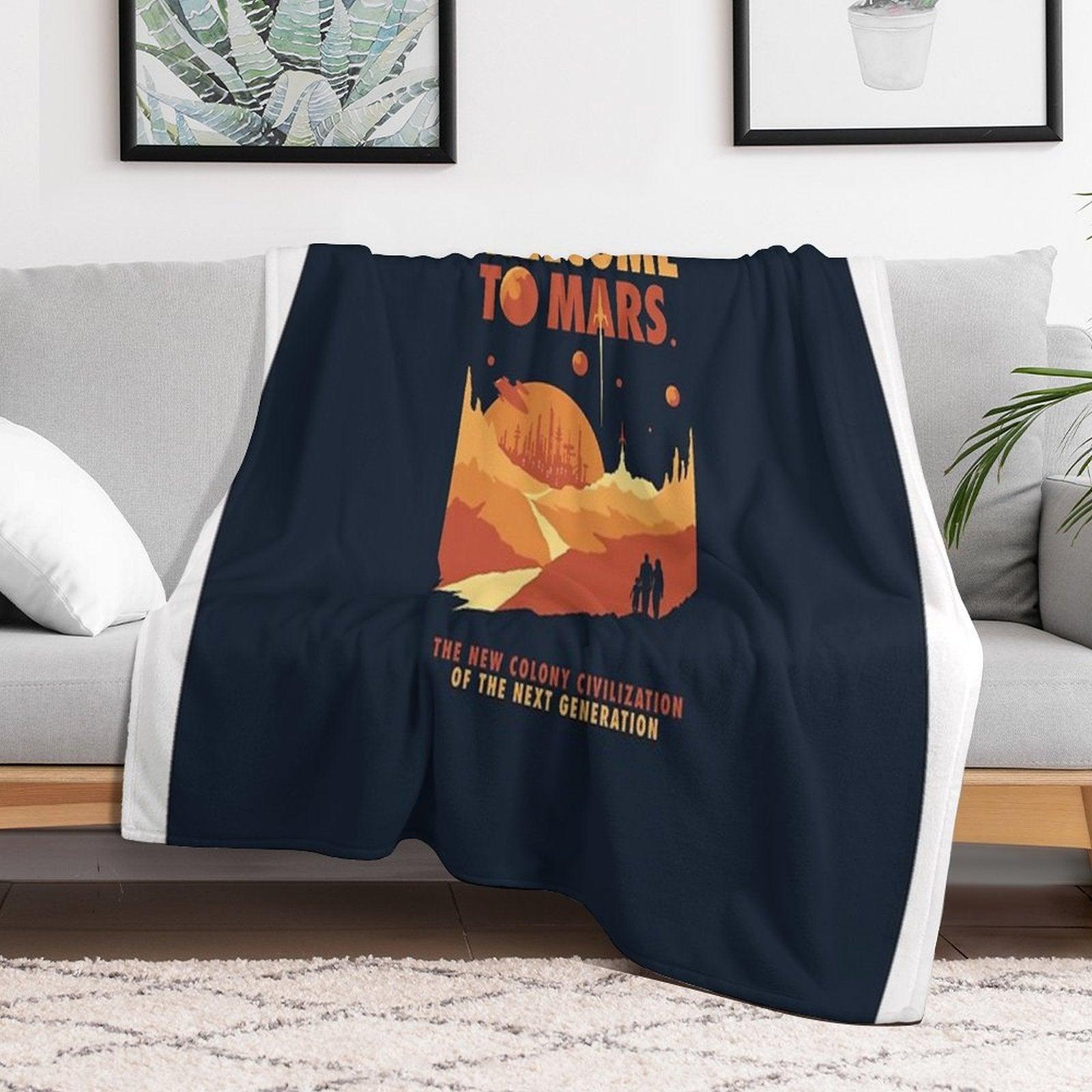 Welcome to Mars Throw Blanket